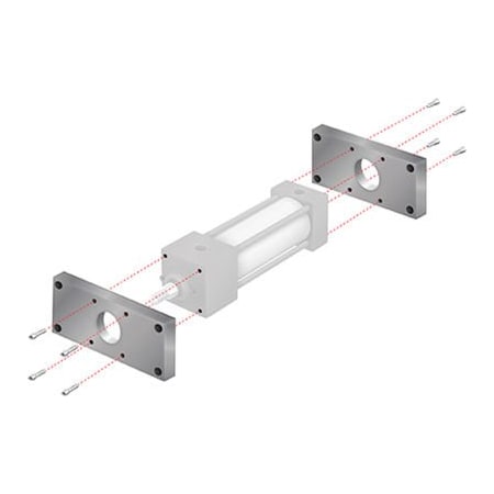 Alpha Technologies Aignep USA MF1/MF2 Flow Mount Kit 3-1/4" Bore NFPA Cylinder MF12325